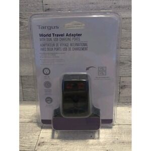 Targus World Travel Power Adapter with Dual USB Charging Ports - APK032US